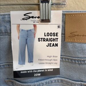 NWT Size 20W Seven7 Loose Straight Jean